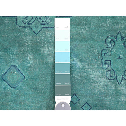 Kazak Wool Hand Knotted Rug Teal 8.9x11.7 -O020016