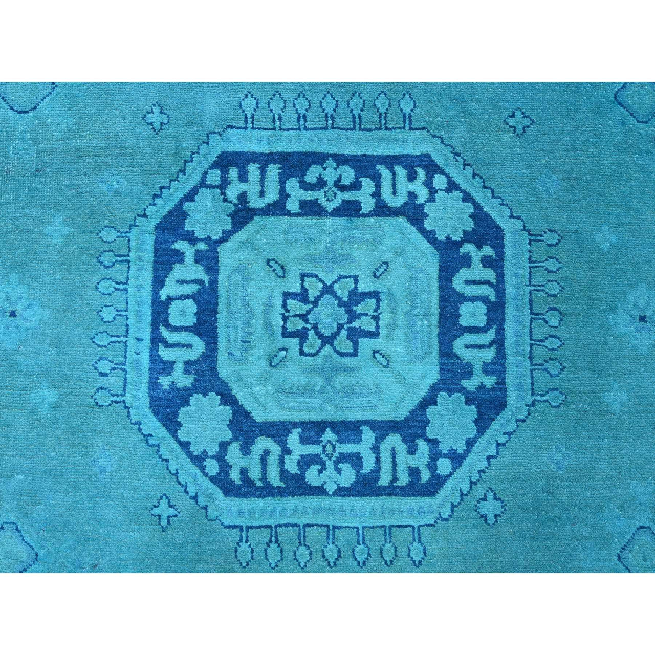 Blue 8'9" x 11'7" Kazak Hand knotted Wool Rug - Sku: O020016