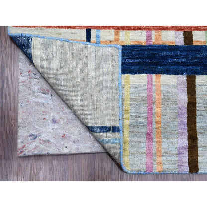 Modern and Contemporary Wool Hand Knotted Rug Grey 7.10x9.9 -O020019