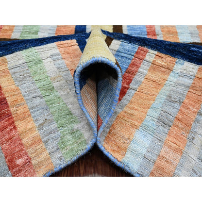Modern and Contemporary Wool Hand Knotted Rug Grey 7.10x9.9 -O020019