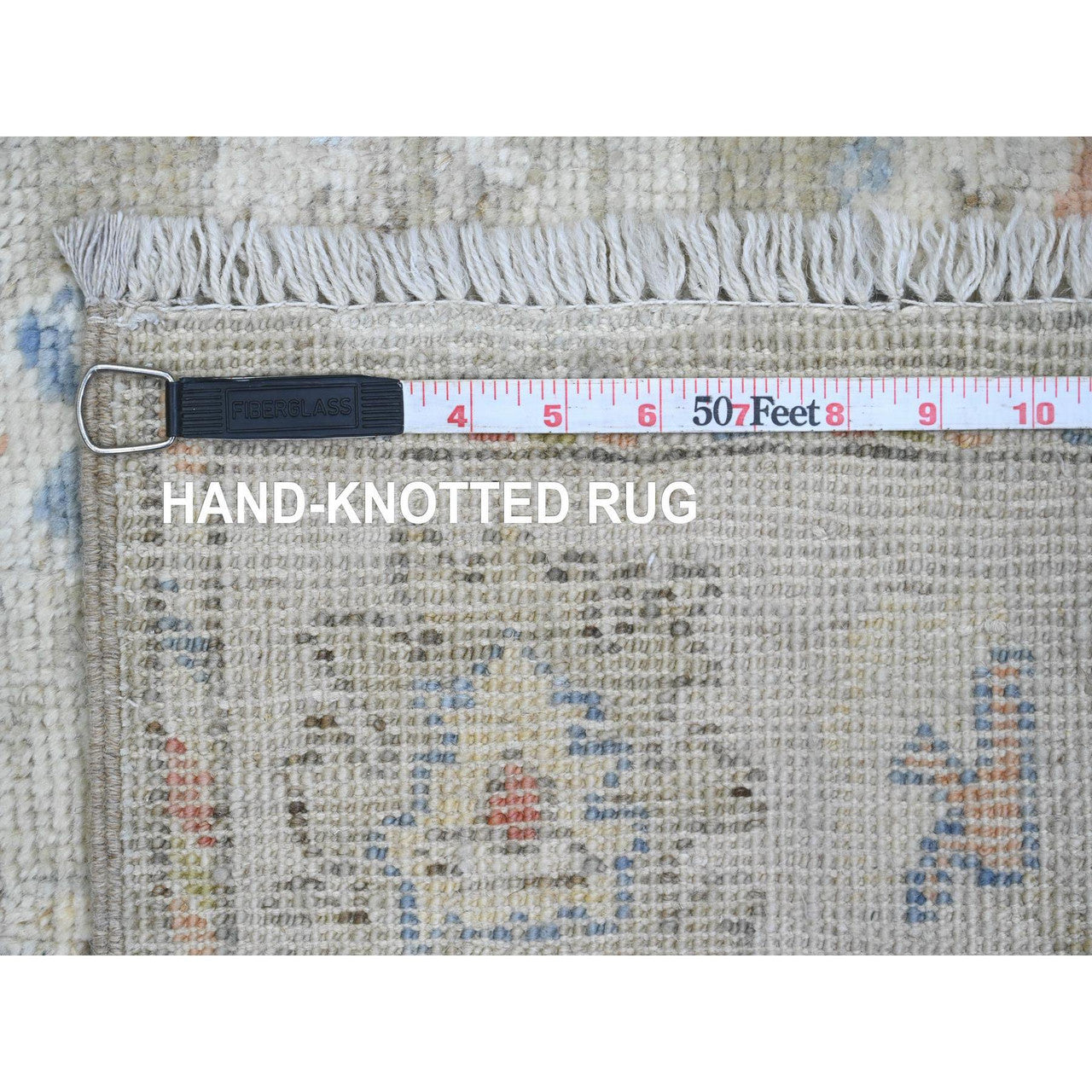 Green 3'0" x 19'10" Oushak And Peshawar Hand knotted Wool Rug - Sku: O020031
