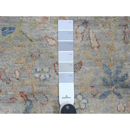 Oushak And Peshawar Wool Hand Knotted Rug Grey 2.1x3.1 -O020033