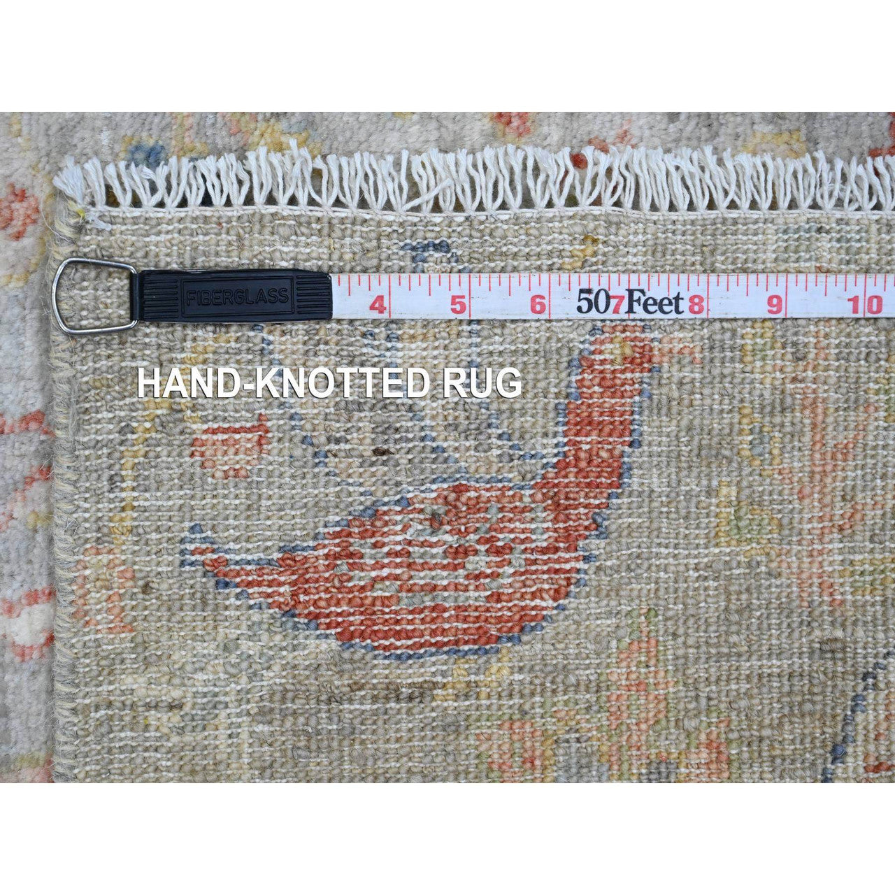 Gray 2'1" x 3'1" Oushak And Peshawar Hand knotted Wool Rug - Sku: O020033