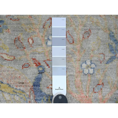 Oushak And Peshawar Wool Hand Knotted Rug Grey 2.1x3.1 -O020036