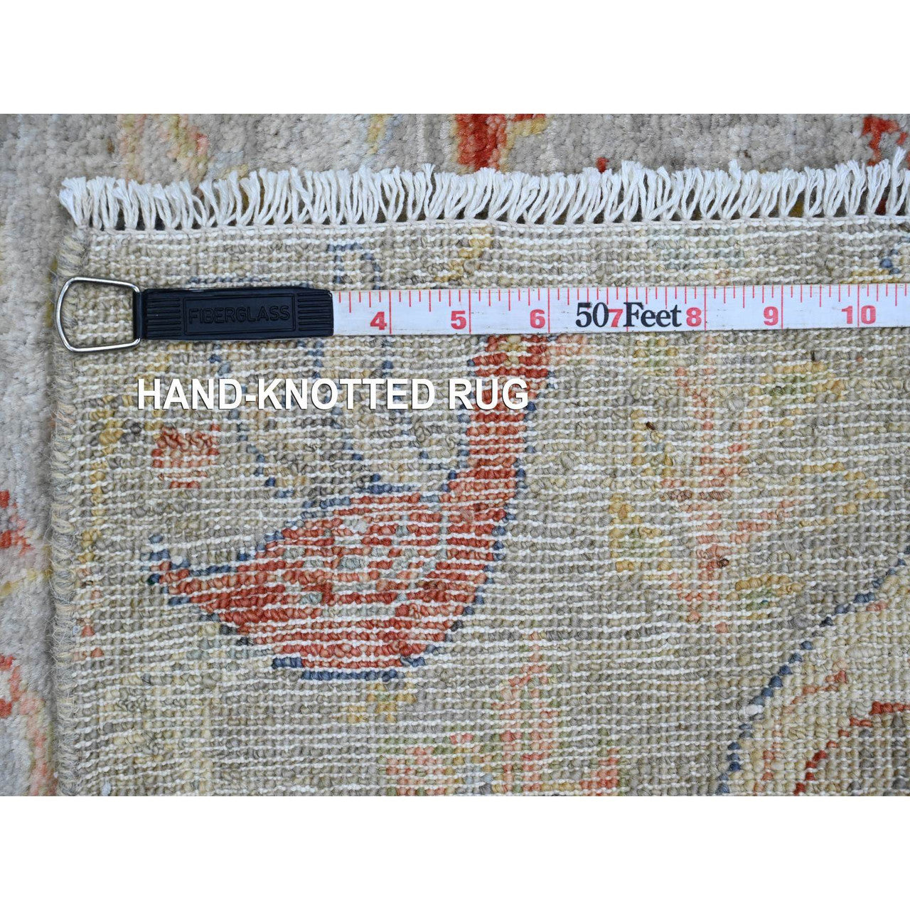 Gray 2'1" x 3'1" Oushak And Peshawar Hand knotted Wool Rug - Sku: O020036