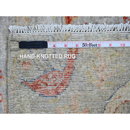 Oushak And Peshawar Wool Hand Knotted Rug Grey 2.1x3.1 -O020036