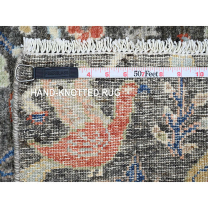 Oushak And Peshawar Wool Hand Knotted Rug Grey 2.0x3.4 -O020037