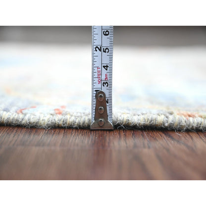 Oushak And Peshawar Wool Hand Knotted Rug Grey 2.1x3.1 -O020042