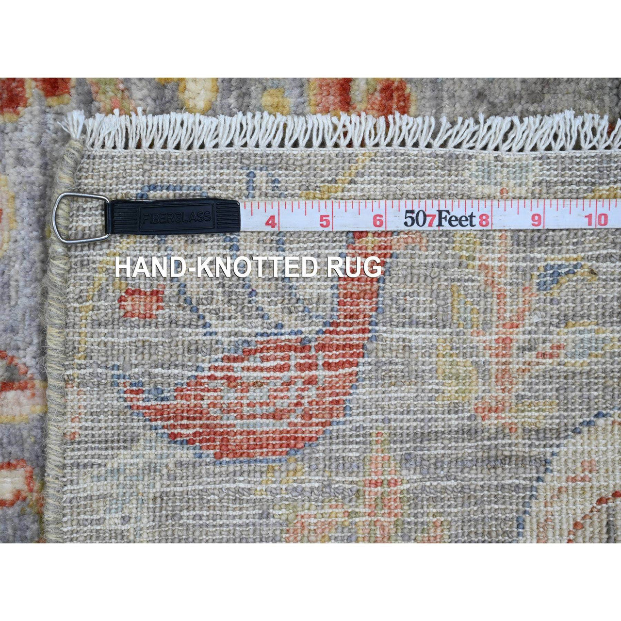 Gray 2'1" x 3'1" Oushak And Peshawar Hand knotted Wool Rug - Sku: O020042