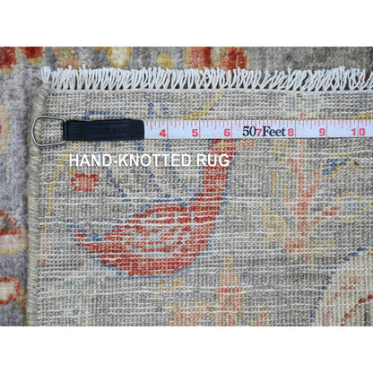 Oushak And Peshawar Wool Hand Knotted Rug Grey 2.1x3.1 -O020042
