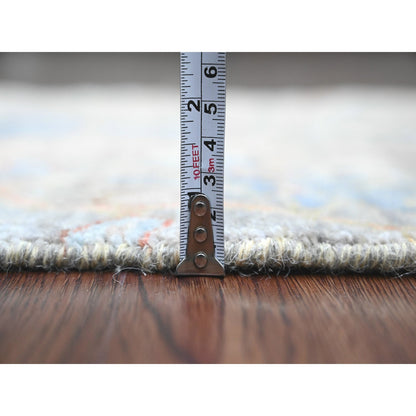 Oushak And Peshawar Wool Hand Knotted Rug Blue 2.1x3.2 -O020048