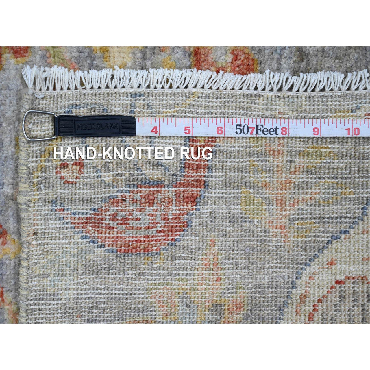 Blue 2'1" x 3'2" Oushak And Peshawar Hand knotted Wool Rug - Sku: O020048