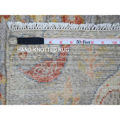 Oushak And Peshawar Wool Hand Knotted Rug Blue 2.1x3.2 -O020048