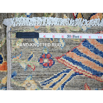Oushak And Peshawar Wool Hand Knotted Rug Grey 2.0x2.11 -O020061