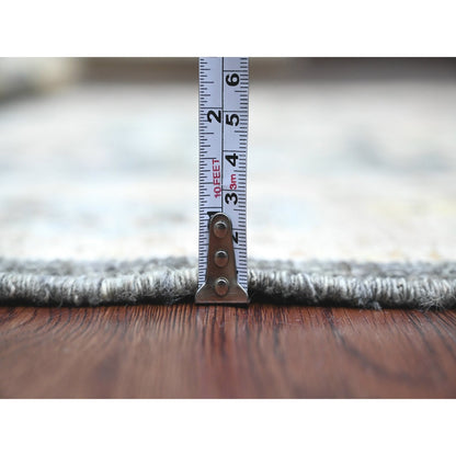 Oushak And Peshawar Wool Hand Knotted Rug Grey 4.0x5.9 -O020067