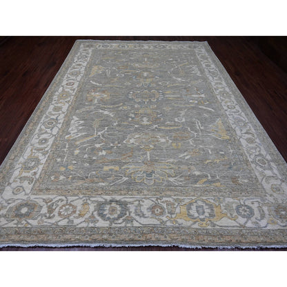 Heriz Wool Hand Knotted Rug Grey 8.10x11.8 -O020083
