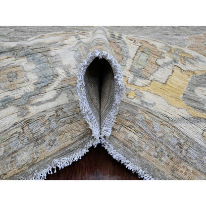 Heriz Wool Hand Knotted Rug Grey 8.10x11.8 -O020083