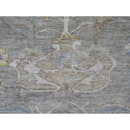 Heriz Wool Hand Knotted Rug Grey 8.10x11.8 -O020083