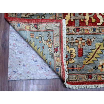 Heriz Wool Hand Knotted Rug Red 9.6x12.0 -O020085