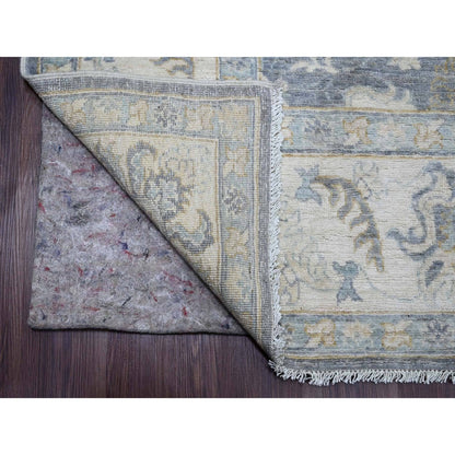 Oushak And Peshawar Wool Hand Knotted Rug Grey 8.2x9.8 -O020086