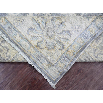 Oushak And Peshawar Wool Hand Knotted Rug Grey 8.2x9.8 -O020086