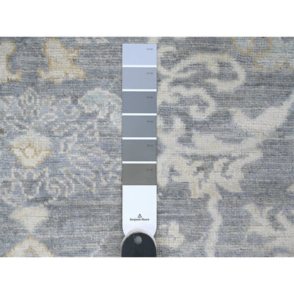 Oushak And Peshawar Wool Hand Knotted Rug Grey 8.2x9.8 -O020086
