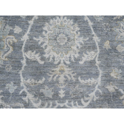 Oushak And Peshawar Wool Hand Knotted Rug Grey 8.2x9.8 -O020086