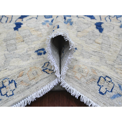 Oushak And Peshawar Wool Hand Knotted Rug Grey 9.0x11.7 -O020089