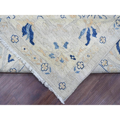 Oushak And Peshawar Wool Hand Knotted Rug Grey 9.0x11.7 -O020089