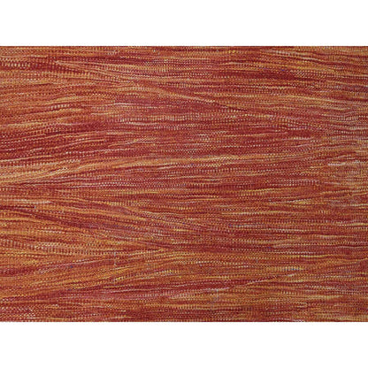 Flat Weave Wool Hand Woven Rug Orange 9.0x12.0 -O020094
