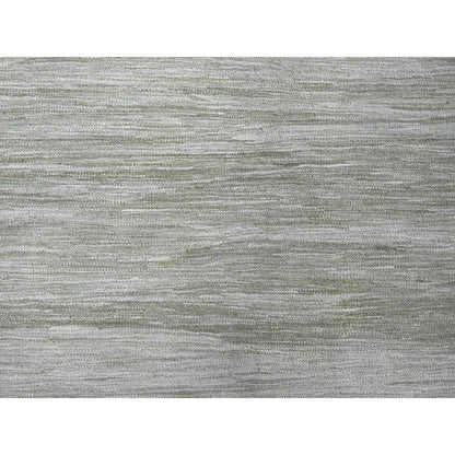 Flat Weave Wool Hand Woven Rug Green 9.1x12.1 -O020095