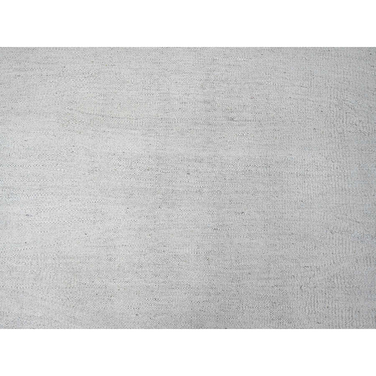 Flat Weave Wool Hand Woven Rug Ivory 9.0x12.0 -O020099