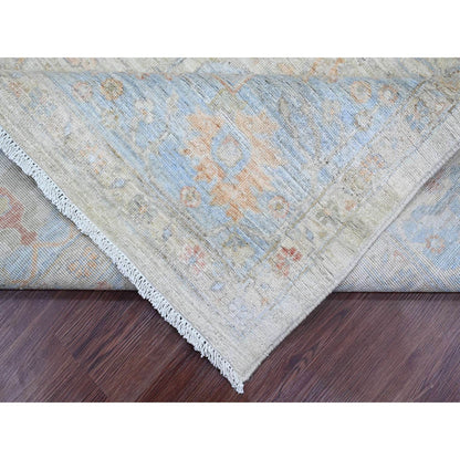 Heriz Wool Hand Knotted Rug Ivory 8.2x9.11 -O020101