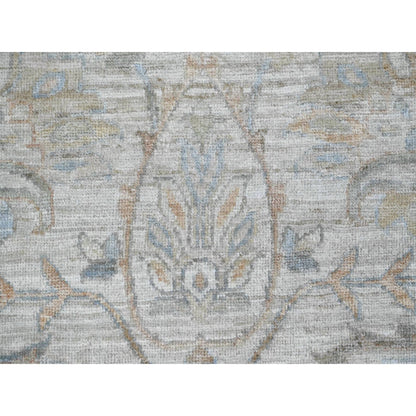 Heriz Wool Hand Knotted Rug Ivory 8.2x9.11 -O020101