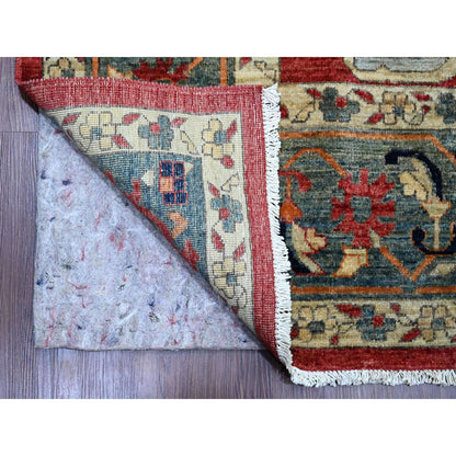 Heriz Wool Hand Knotted Rug Red 8.11x12.0 -O020104