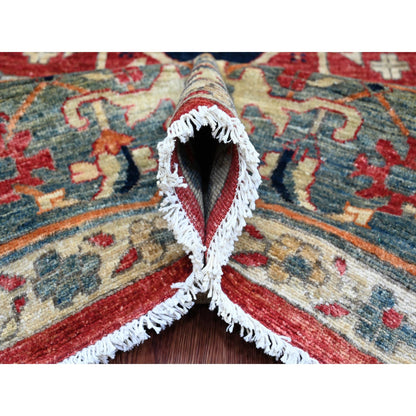 Heriz Wool Hand Knotted Rug Red 8.11x12.0 -O020104