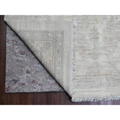 Oushak And Peshawar Wool Hand Knotted Rug Ivory 11.5x15.1 -O020114