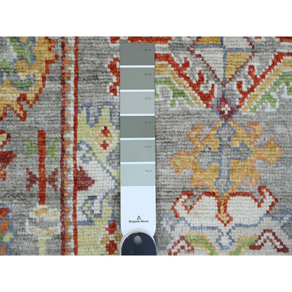 Oushak And Peshawar Wool Hand Knotted Rug Grey 2.9x9.6 -O020128