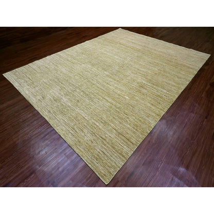 Modern and Contemporary Wool Hand Knotted Rug Brown 8.9x11.7 -O020139