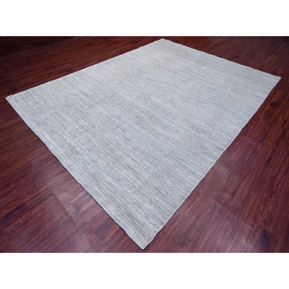Modern and Contemporary Wool Hand Knotted Rug Grey 8.6x11.5 -O020141