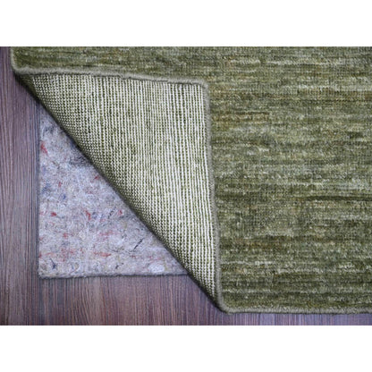 Modern and Contemporary Wool Hand Knotted Rug Green 8.5x11.5 -O020142