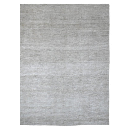 Modern and Contemporary Wool Hand Knotted Rug Grey 8.7x11.9 -O020143
