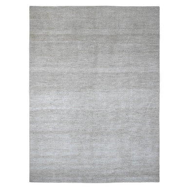 Modern and Contemporary Wool Hand Knotted Rug Grey 8.7x11.9 -O020143