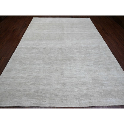 Modern and Contemporary Wool Hand Knotted Rug Grey 8.7x11.9 -O020143