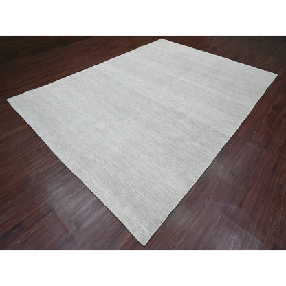 Modern and Contemporary Wool Hand Knotted Rug Grey 8.7x11.9 -O020143