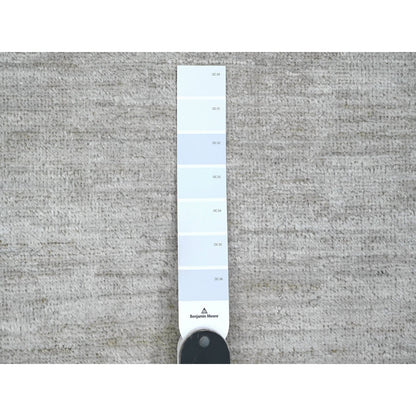 Modern and Contemporary Wool Hand Knotted Rug Grey 8.7x11.9 -O020143