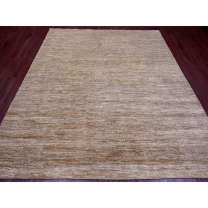 Modern and Contemporary Wool Hand Knotted Rug Brown 7.11x9.0 -O020144