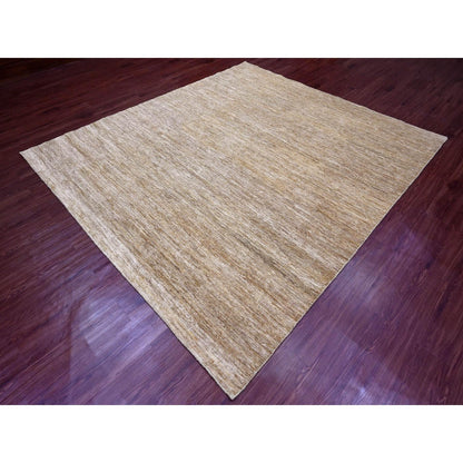 Modern and Contemporary Wool Hand Knotted Rug Brown 7.11x9.0 -O020144