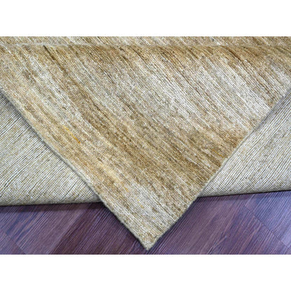 Modern and Contemporary Wool Hand Knotted Rug Brown 7.11x9.0 -O020144