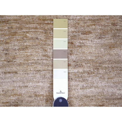 Modern and Contemporary Wool Hand Knotted Rug Brown 7.11x9.0 -O020144